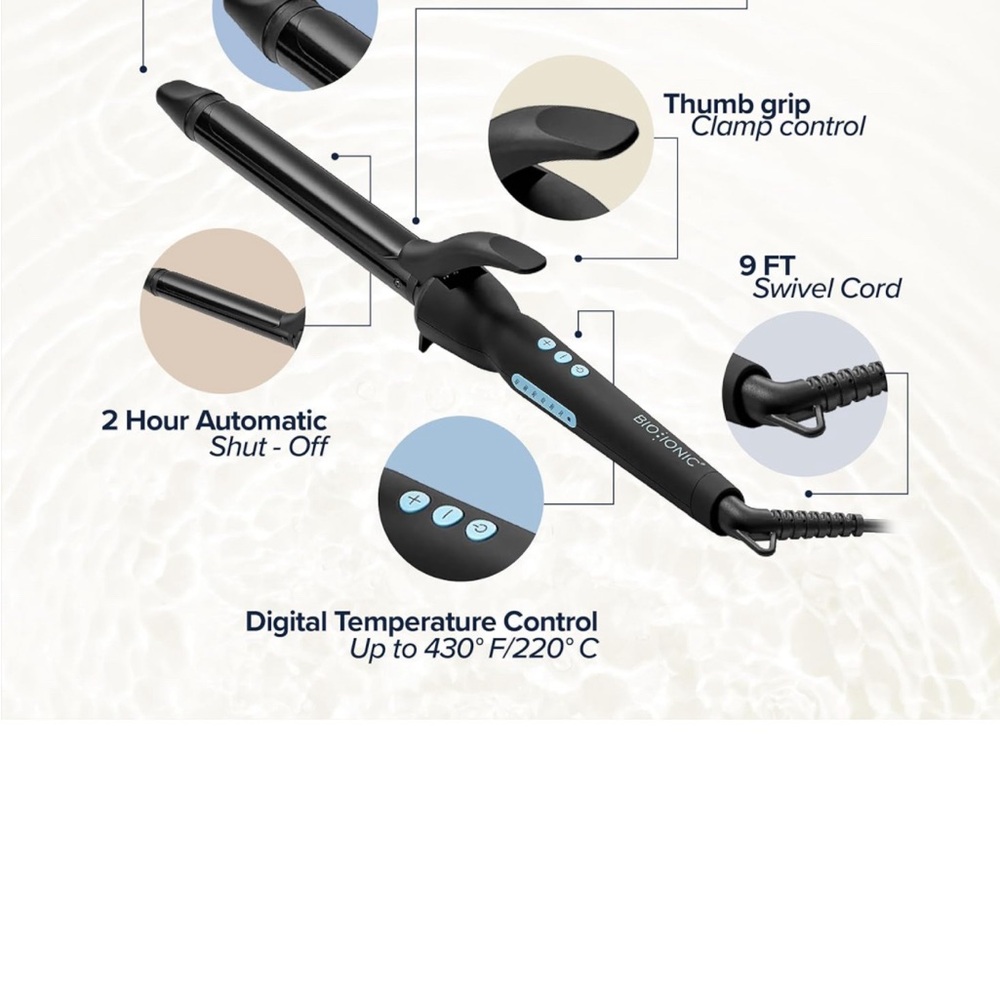 Bio ionic 1.25” Long Barrel Curling Iron
